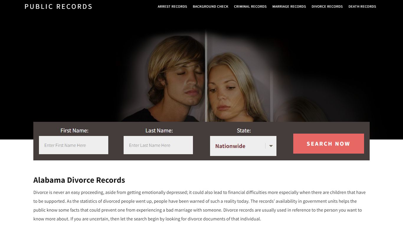 Alabama Divorce Records | Enter Name and Search. 14Days Free